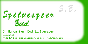 szilveszter bud business card